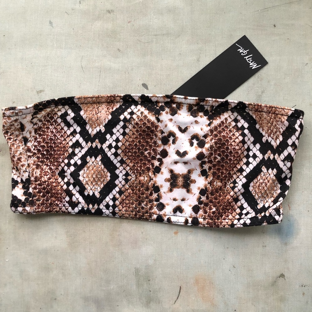 snakeskin bandeau top